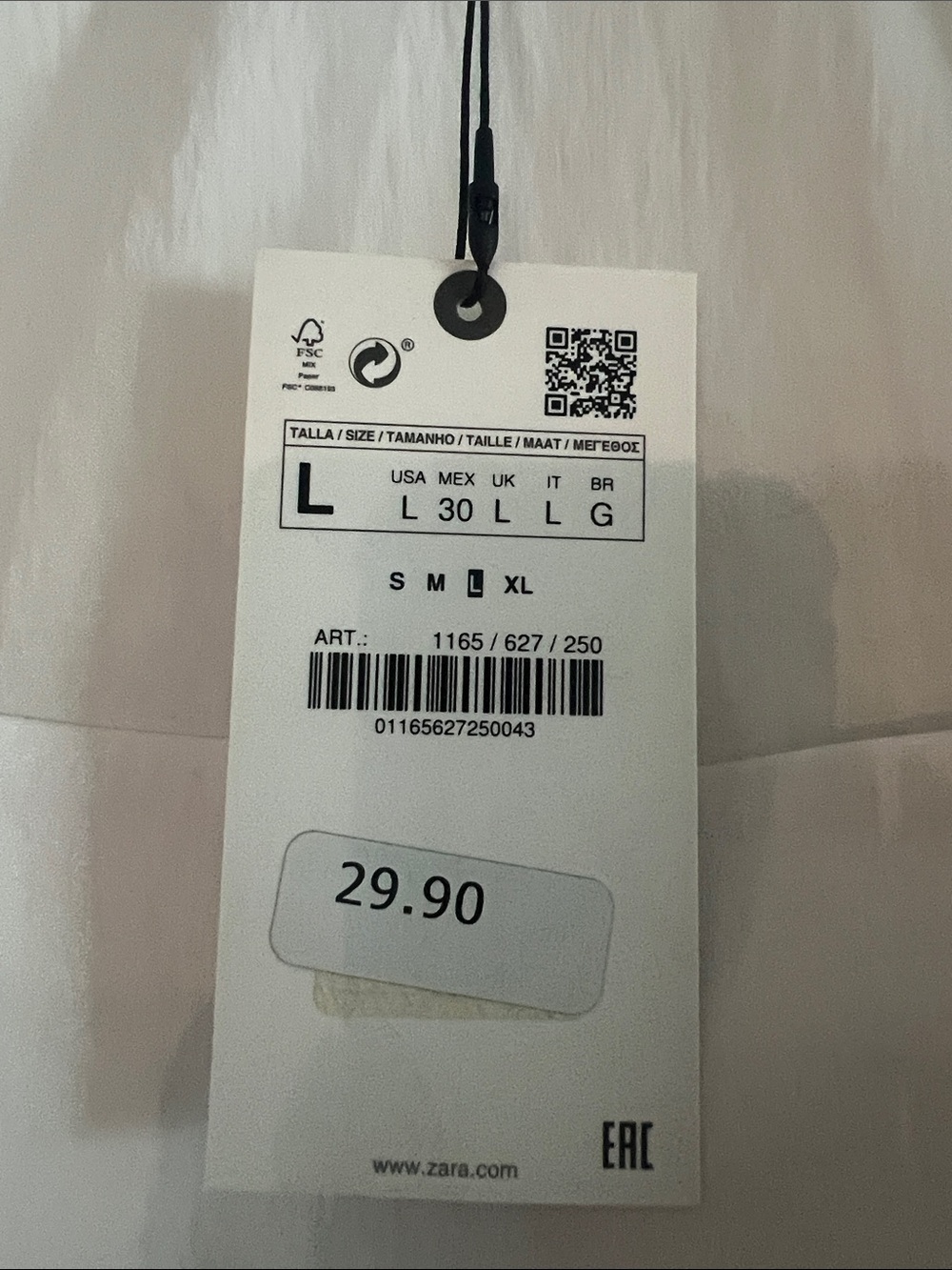 ZARA White Dramatic Cape-Sleeve Crop Top - Picture 2 of 4